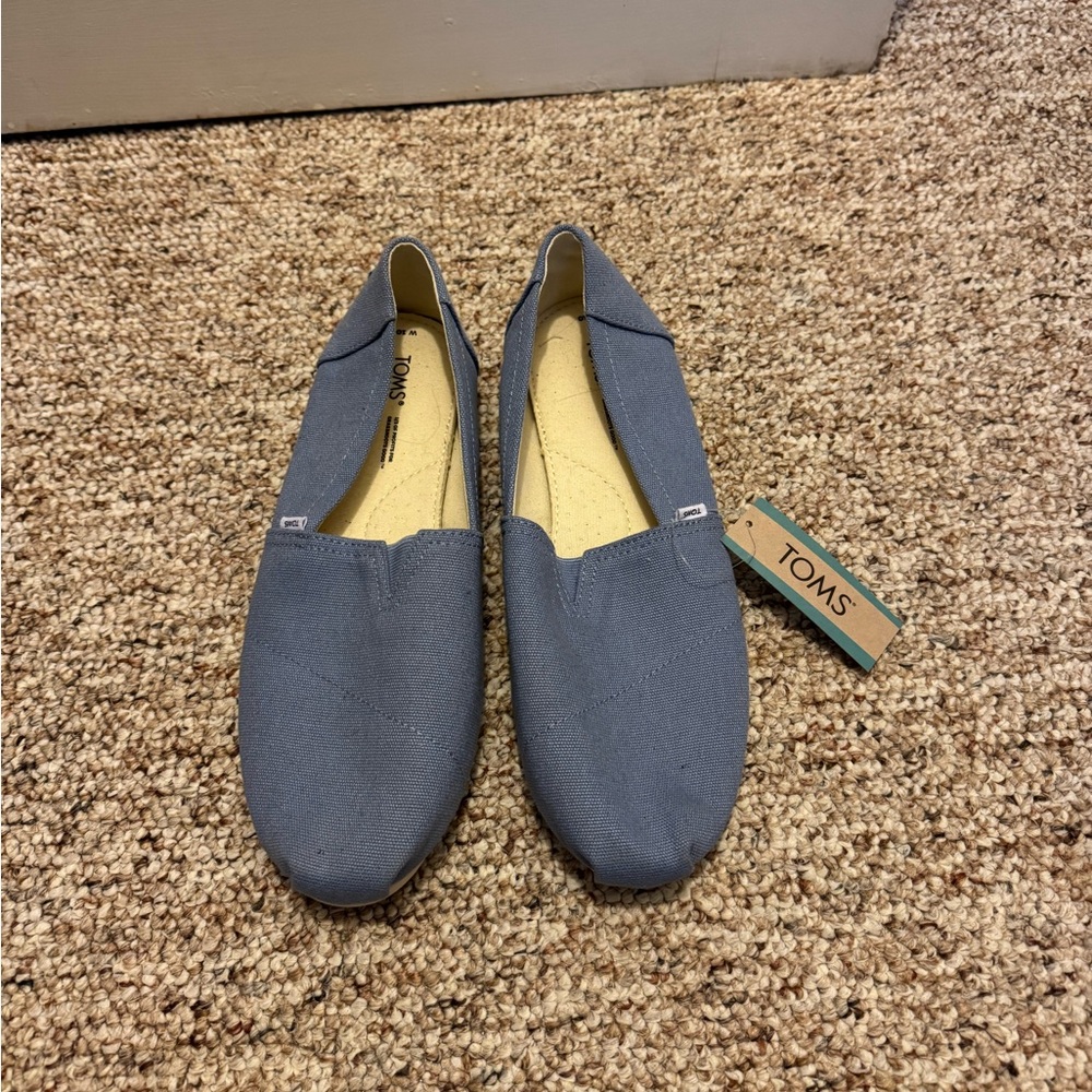 Faded Blue Canvas Slip-On Shoes